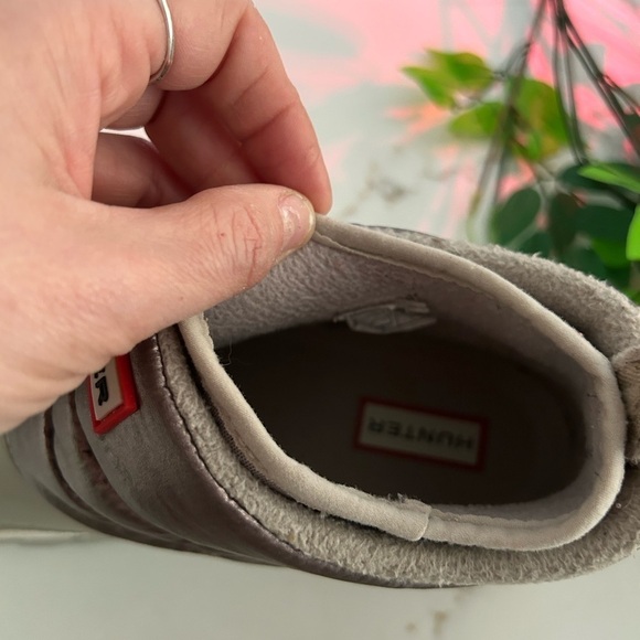 Hunter Insulated Metallic Snow Ankle Women's Boots Dark Silver Hail Grey size 9 - Picture 5 of 7